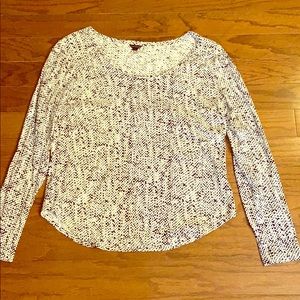 Ann Taylor Black White Long Sleeve Tee